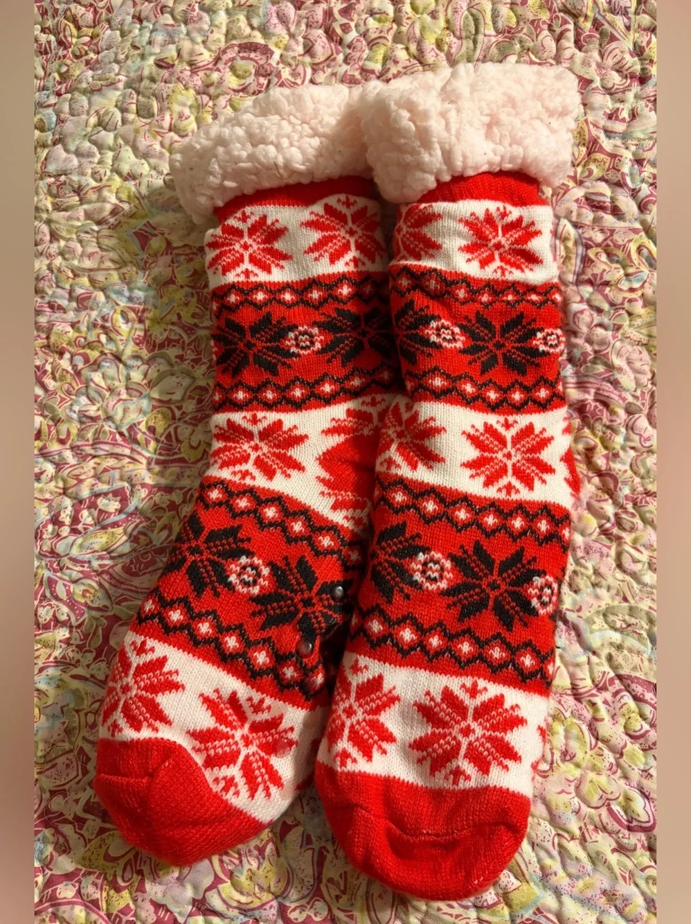 Women's *Set of 2 Pair* Cozy Sherpa Slipper Socks - One Size Fits Most